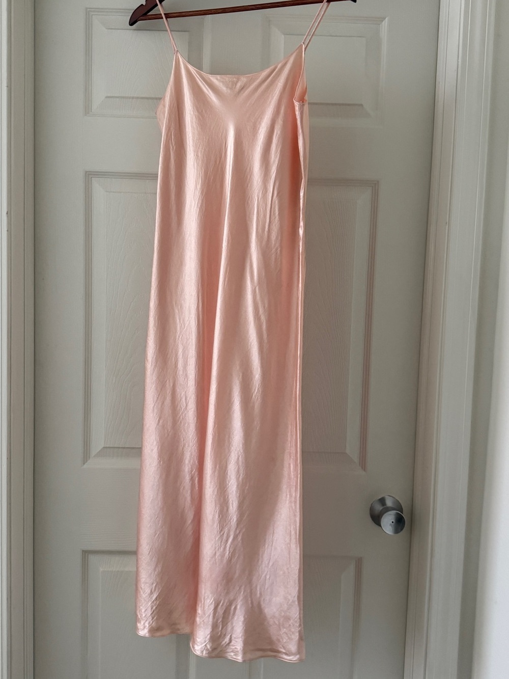 Vince blush Satin Slip Midi Dress medium